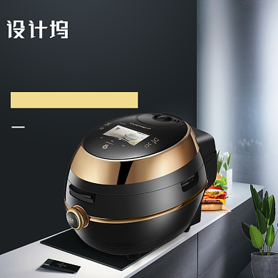 黑色电饭煲电饭锅主图背景