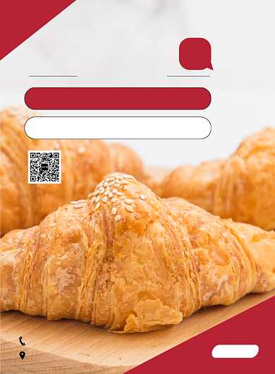 简约时尚烘培面包牛角包宣传海报背景