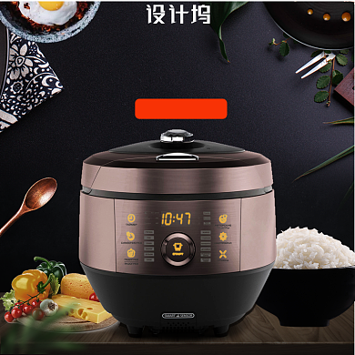 黑色电饭煲电饭锅主图背景