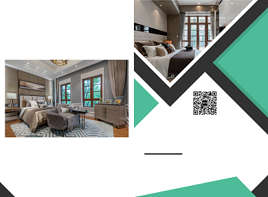 房屋装修宣传广告印刷二折页背景