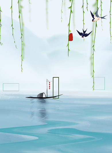 清明节气二十四中国传统印刷海报背景