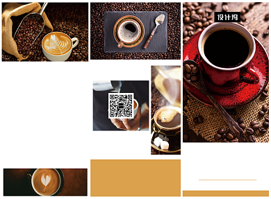 高端咖啡厅价目表宣传三折页模板背景