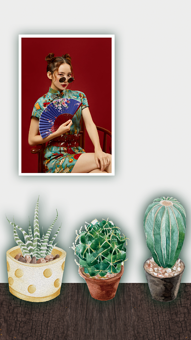 三月你好手机海报背景