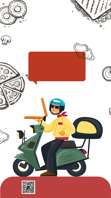 外卖简约手机海报背景