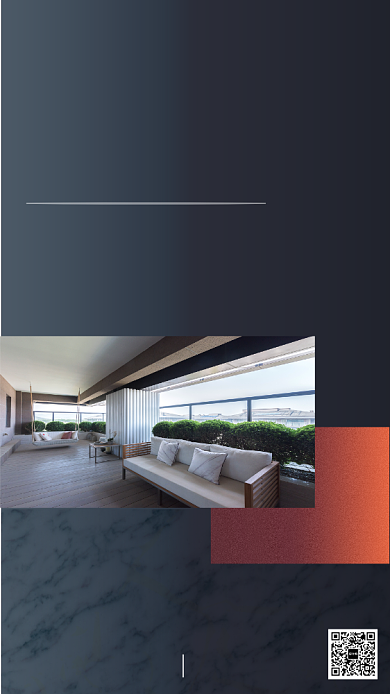 房地产开盘超大阳台简约海报背景