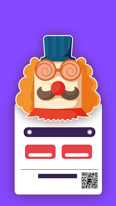 愚人节简约手机海报背景