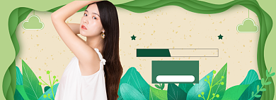 女装春季上新海报banner背景