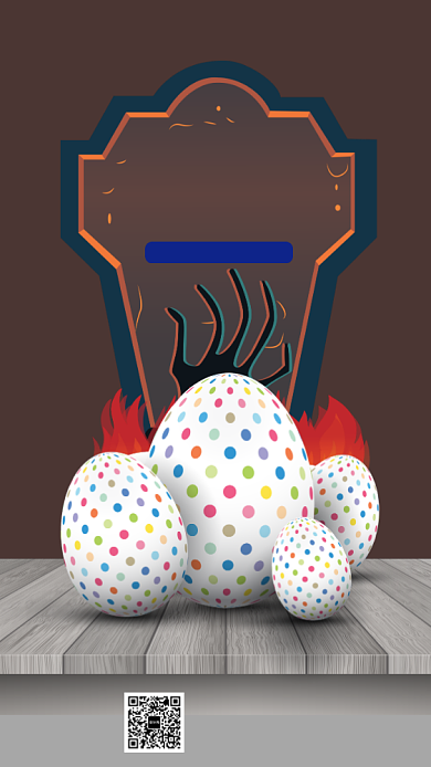 复活节简约手机海报背景