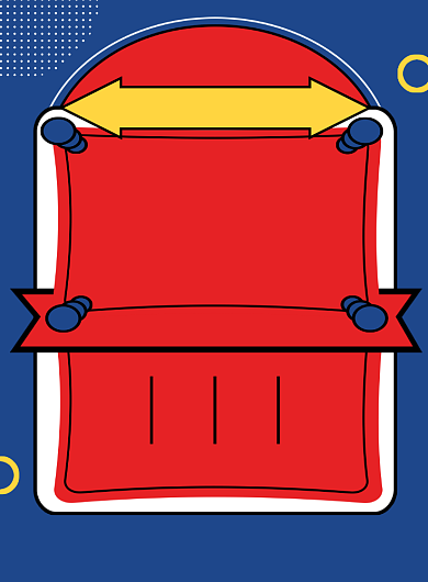 卡通扁平化时尚招聘宣传海报背景