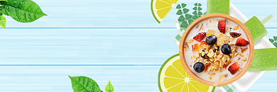 夏季饿了么美食水果冷饮店招背景