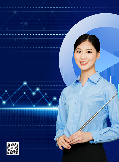 股市下跌金融培训印刷海报背景