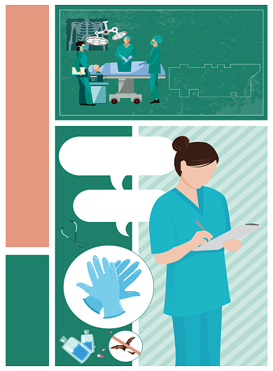 拒绝野味国际护士节系列海报背景