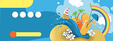 夏日淘宝电商banner图背景