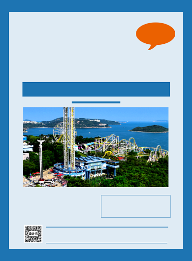 蓝色简约五一亲子游海洋公园海报背景