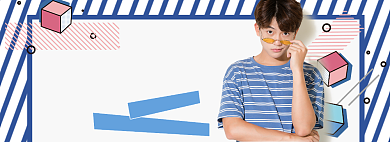 男装春季上新海报banner背景