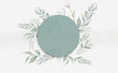 小清新植物名片模板背景