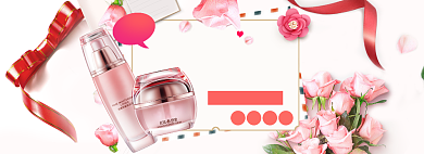 母亲节温馨美妆海报banner模板背景