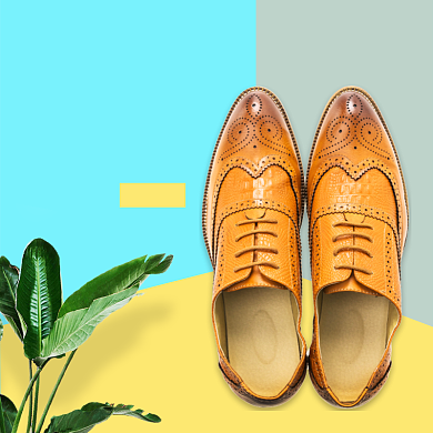 简约520男士皮鞋促销直通车背景