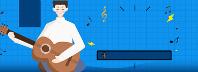 音乐课程淘宝电商banner图背景