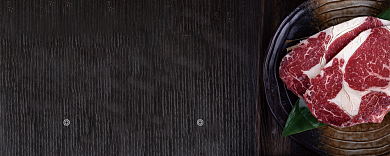 黑色简约韩国烤肉优惠券背景