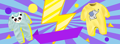 618童装大促电商淘宝banner图背景