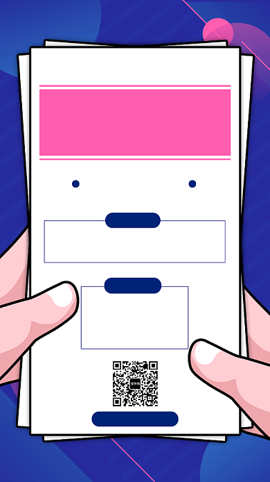 蓝色招聘手机海报背景