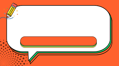 橙色卡通学习技巧课程封面背景