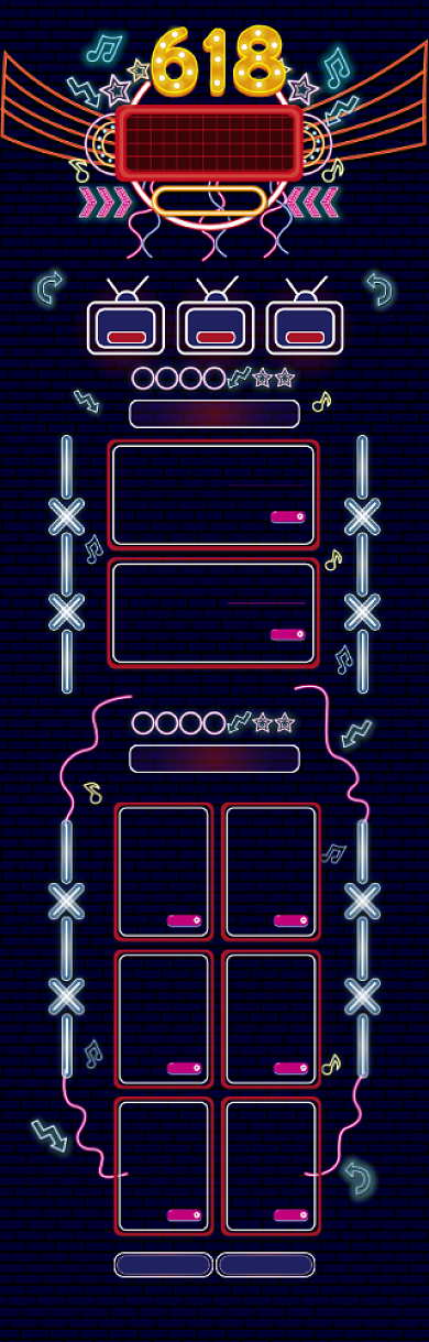 霓虹灯风格618疯狂促销电商首页背景