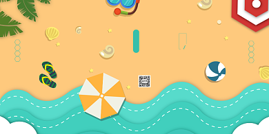 创意简洁六月你好展板背景