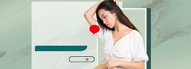 女装直播海报banner模板背景