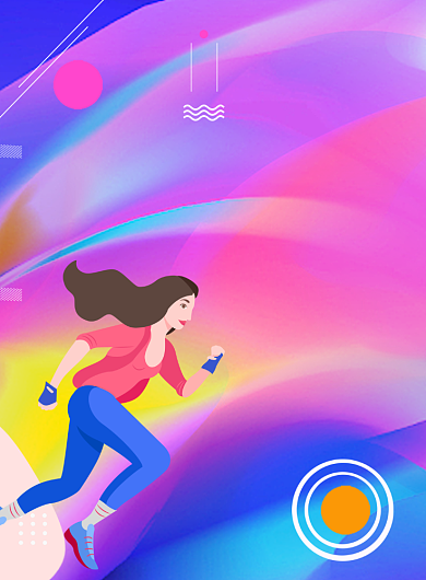 彩色渐变国际奥林匹克日印刷海报背景