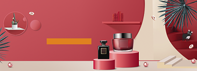 红色调五一欢乐购物banner背景