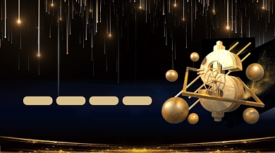 互联网金融黑色立体大气手机横图背景