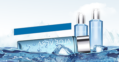 夏日清凉护肤品化妆美容钻展模版背景