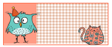 生日快乐可爱小动物公众号首图背景