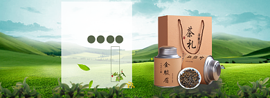 茶叶海报banner模板背景