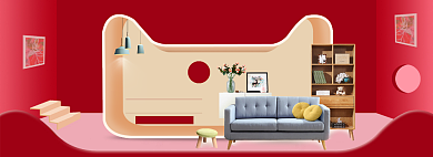 家装家具特惠大促海报banner背景
