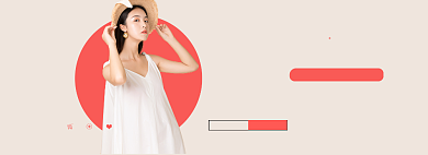 春季女装连衣裙海报banner背景