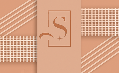 棕色简约名片模板背景