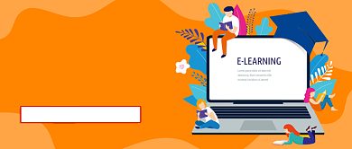 橙色卡通暑假班招生公众号首图背景