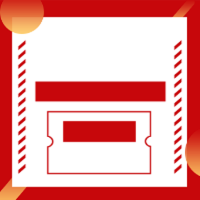 618年中大促红色几何公众号次图背景