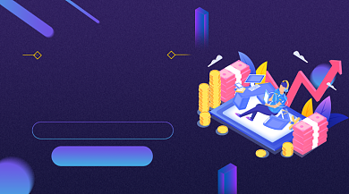 财富管理简约插画手机横图背景