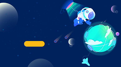 科学直播课可爱插画手机横图背景