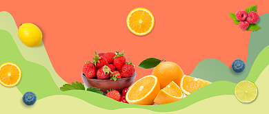 黄色清新简约新鲜水果公众号首图背景