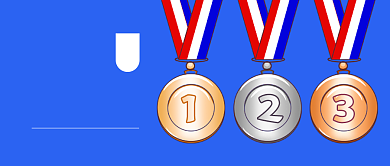 国际奥林匹克日蓝色卡通新媒体配图背景