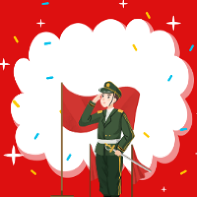 七一建党节手绘插画公众号次图背景