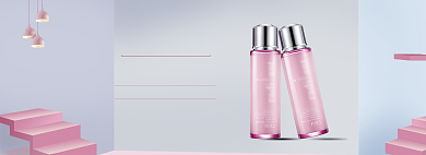 小清新化妆品立夏促销banner背景