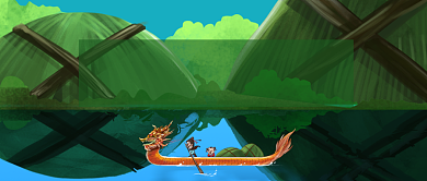 端午节快乐山水公众号首图背景