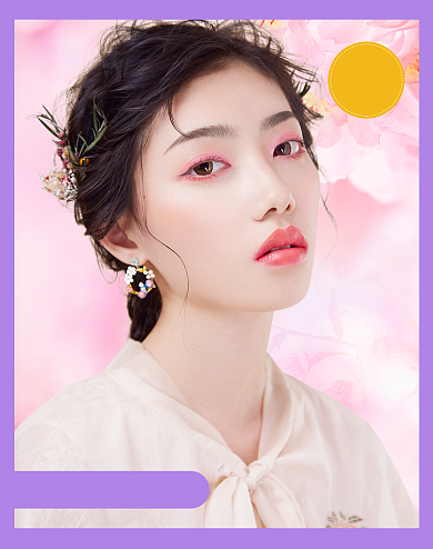 粉色甜美风简约海报背景