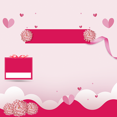 粉色调520商品促销主图图标背景